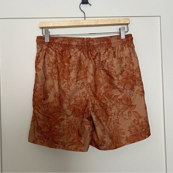 Pacsun Swim Shorts Mens Size Small Orange Flowers Trunks Board Beach Surf - Picture 6 of 12